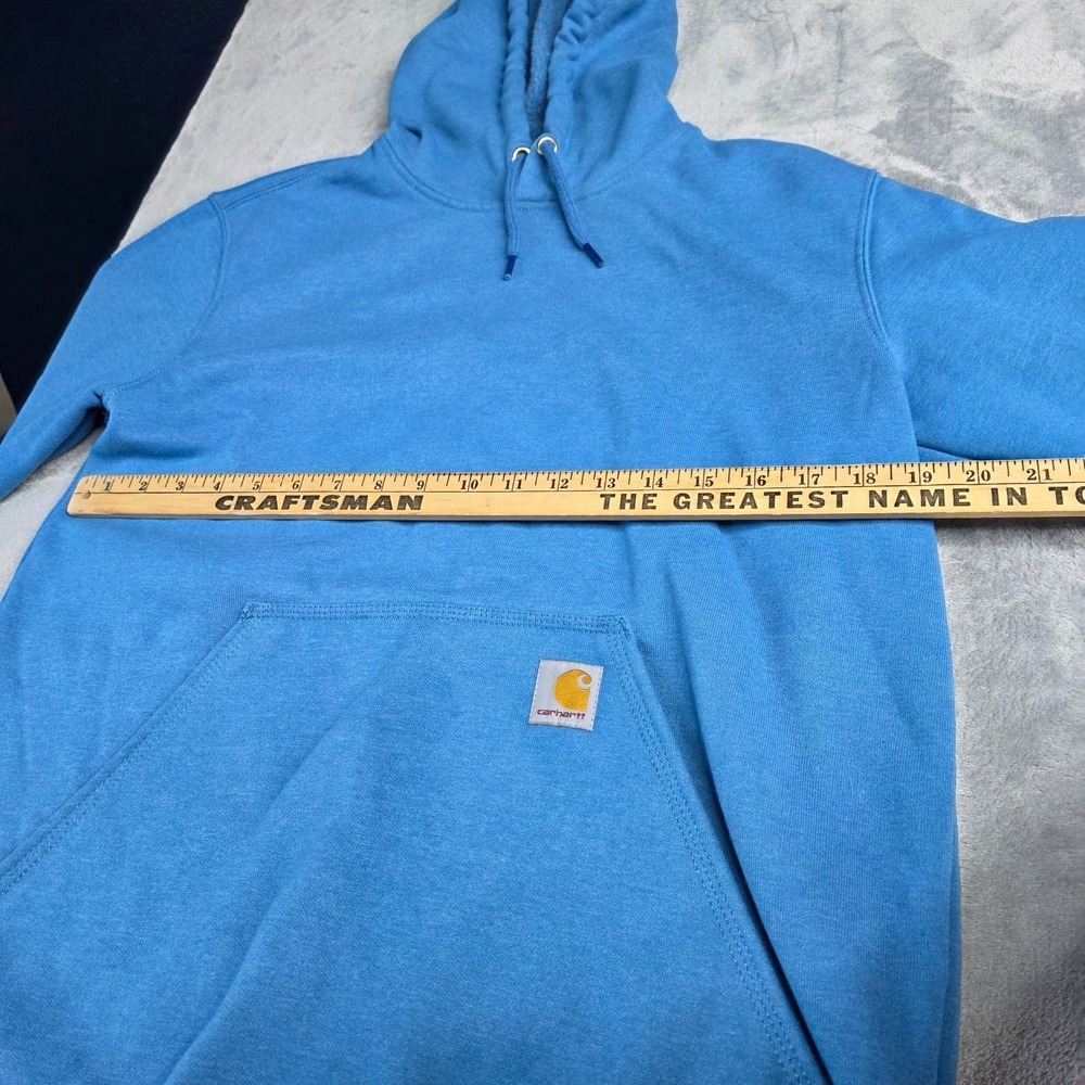Men's Carhartt Workwear Sweatshirt/Hoodie Durable Warm-Blue-Sz SM - Picture 2 of 6